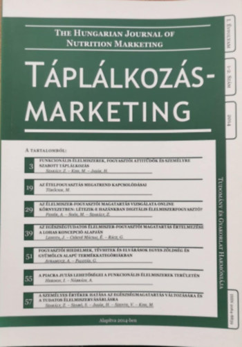 Tpllkozsmarketing - I. vfolyam, 1-2. szm 2014