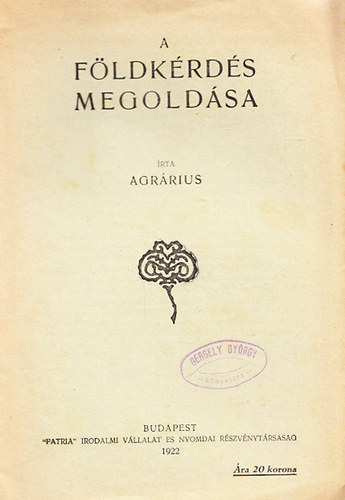 Agr�rius - A f�ldk�rd�s megold�sa
