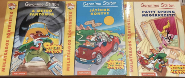 Geronimo Stilton - 3 db Mulatsgos trtnetek: A metr fantomja + Jtkok knyve + Patty Spring megrkezett