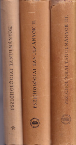 Dr. Gegesi Kiss Pl - Pszicholgiai tanulmnyok I-III.