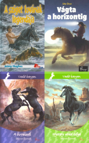 Uta Over, Jenny Hughes Sharon Siamon - 4 db PonyClub lovas reg�ny: A sziget lov�nak legend�ja + V�gta a horizontig + A birtoklev�l + Mystery utols� es�lye