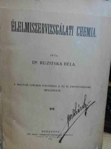 dr. Ruzitska Bla - lelmiszervizsglati chemia