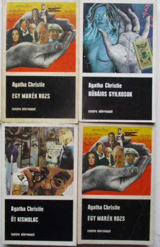 Agatha Christie - 4 db Agatha Christie (Egy mark rozs, Bbjos  gyilkosok, t kismalac, Egy mark rozs)