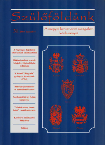 R�mi�s Tibor - Sz�l�f�ld�nk 31. - A megyei honismereti mozgalom k�zlem�nyei.