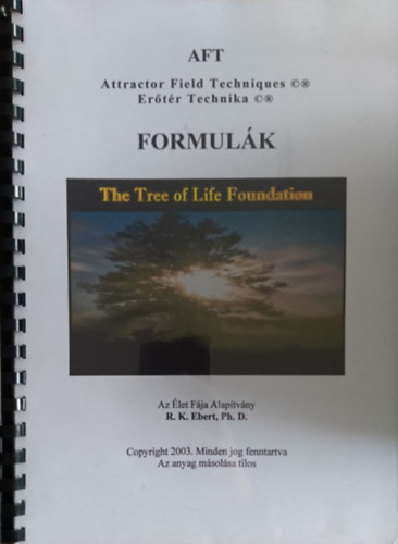 AFT Attractor Field Techniques- Erőtér Technika - Formulák