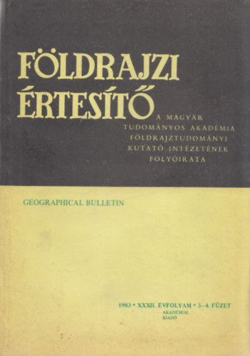 F�ldrajzi �rtes�t� 1983/3-4. f�zet (XXXII. �vf.)