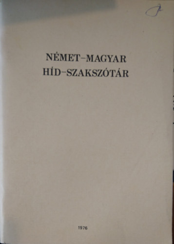 Vargha L�szl� - Magyar-n�met h�d-szaksz�t�r
