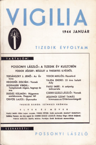 Possonyi László (szerk.) - Vigilia 1994 január (X. évf.)