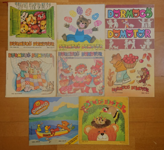 8 db Dörmögő Dömötör a '80-as évekből: 1984/ február, április, szeptember; 1985/ november; 1986/ február, sszeptember, 1988/ június, 1989/ július