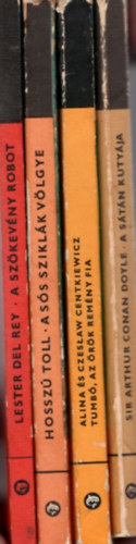 Hossz� Toll, Alina �s Czeslaw Centkiewitz, Sir Arthur Conan Doyle Lester del Rey - 4 db Delfin k�nyv: A s�t�n kuty�ja + Tumb�, az �r�k rem�ny fia +A s�s szikl�k v�lgye + A sz�kev�ny robot