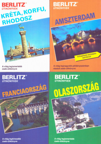 Jack Altman - 4 db Berlitz �tik�nyv: Amszterdam, Kr�ta, Korfu, Rhodosz, Franciaorsz�g, Olaszorsz�g