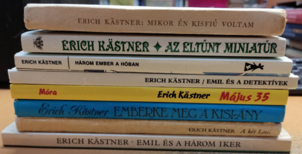 Erich Kästner - 8 db Erich Kästner kötet (címek a terméklapon, saját fotó)