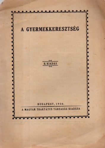 ismeretlen - A gyermekkeresztsg