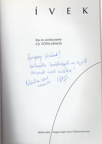 Cs. T�th J�nos - �vek - dedik�lt