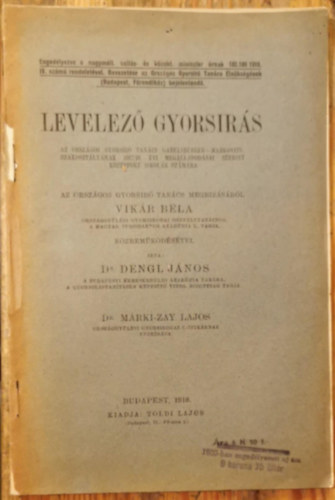 Dr. Dengl J�nos - Levelez� gyors�r�s