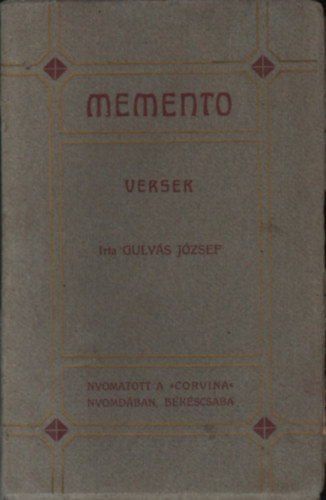 Guly�s J�zsef - Memento - Versek