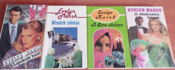 Evelyn Marsh - 4db-os Evelyn Marsh knyvek: A Siva lels,A titokzatos kvek,Afrodit sikolya,Lopakod hall