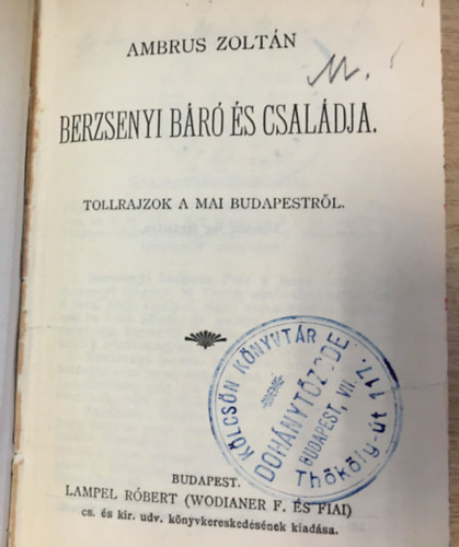 Ambrus Zoltn - Berzsenyi br s csaldja
