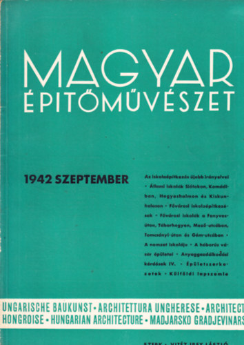 vit�z Irsy L�szl� szerk. - Magyar �p�t�m�v�szet 1942. szeptember