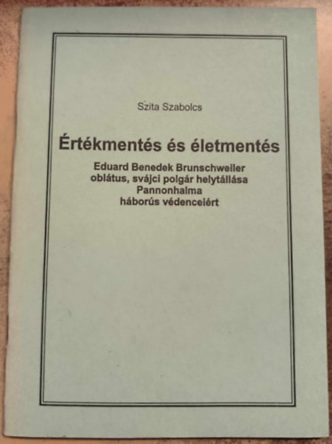 Szita Szabolcs - �rt�kment�s �s �letment�s