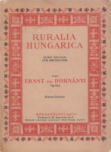 Ern Dohnnyi - Ruralia Hungarica Op. 32/b