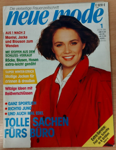 Die vielseitige Frauenzeitschrift - Neue Mode Januar 1988