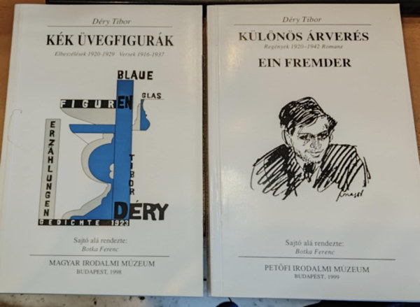 Botka Ferenc  Dry Tibor (szerk.) - 2 db Dry Archvum: Kk vegfigurk (Elbeszlsek 1920-1929, Versek 1916-1937) + Klns rvers (Regnyek 1920-1942 Romane)