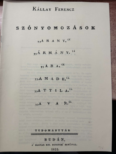 Kállay Ferenc - Szónyomozások