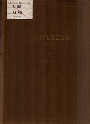 Sur�nyi �va  (Szerk.) - Univerzum foly�irat 1966. 1-6. sz�m