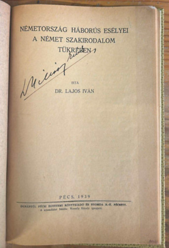 Dr. Lajos Ivn - Nmetorszg hbors eslyei a nmet szakirodalom tkrben
