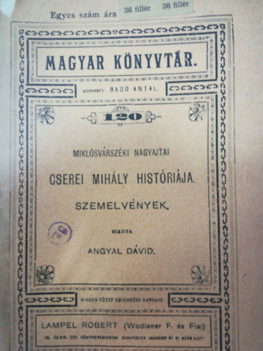 Cserei Mihály históriája