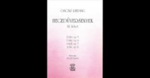 Oscar Rieding - HEGEDVERSENYEK III. KTET