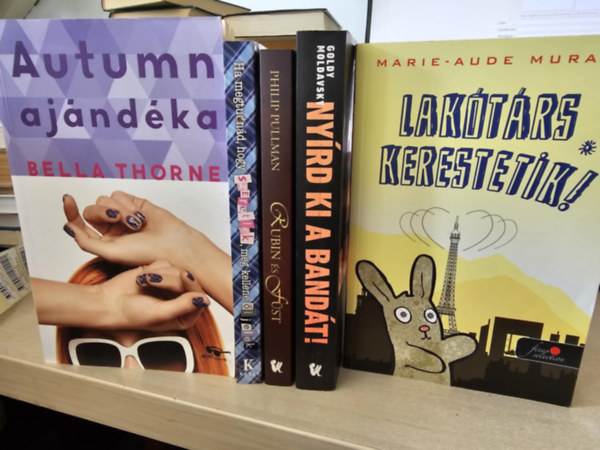 Ally Carter, Philip Pullman, Goldy Moldavsky, Marie-Aude Murail Bella Thorne - 5db knyv fiataloknak, KNYVMENT AJNLAT: Autumn ajndk+ Ha megtudnd, hogy szeretlek, meg kellene ljelek+ Rubin s fst+ Nyrd ki a bandt+ Laktrs kerestetik