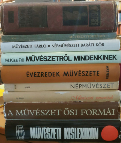 9 db Művészeti kislexikon + Népművészet + Művészeti ismeretek + A művészet ősi formái + Művészetről mindenkinek + A művészet története + Évezredek művészete