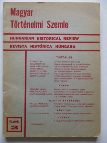 Eugenio Matias  Feh�r (szerk.) - Magyar t�rt�nelmi szemle II. �vf. 2
