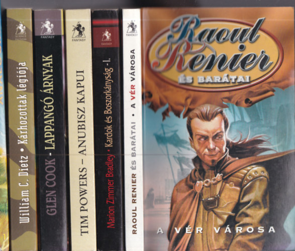 6 db. Valhalla fantasy (A vér városa + Kardok és boszorkányság + Anubisz kapui + Lappangó árnyak + Kárhozottak légiója + Analógia 1992. december)