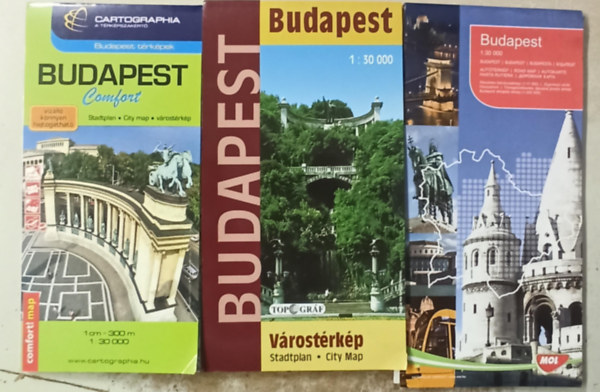 Kovcs Pter - 3 db Budapest trkp: Budapest Comfort (2014) +Budapest vrostrkp (2004) +Budapest autstrkp (2010)