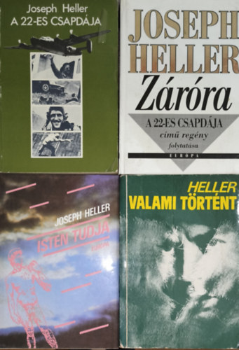 Joseph Heller - 4db Joseph Heller regény - A 22-es csapdája, Záróra, Valami történt, Isten tudja