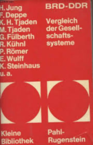 BRD-DDR. Vergleich der Gesellschaftssysteme ("NSZK-NDK. Trsadalmi rendszerek sszehasonltsa" nmet nyelven)