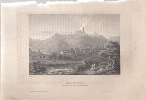 Die Boyneburg (Németország, Európa) (16x23,5 cm lapméretű eredeti acélmetszet, 1856-ból)