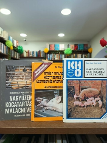 Dr. Dr. Böő István, Dr. Márai Géza Basa János-Gelei István - Dr. Székely Csaba - Sertéstartartás könyvcsomag 3 darabos ajánlat: Gazdaságos sertéstartás a ház körül, Amíg a malacból hízott sertés lesz üzemben és háztájiban, Nagyüzemi kocatartás és malacnevelés