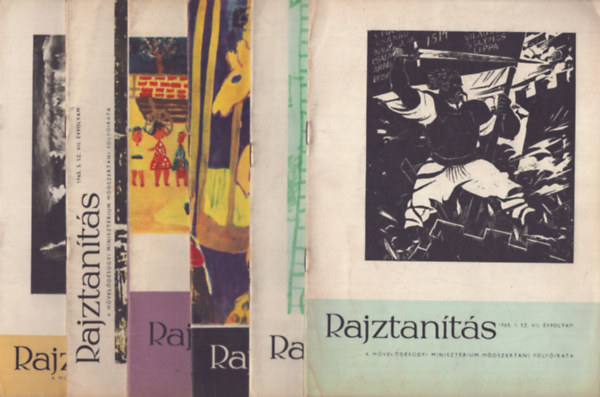 Farkas György (szerk.) - Rajztanítás - Az Oktatási Minisztérium módszertani folyóirata - VII.évf. 1965/1-6.szám teljes évfolyam