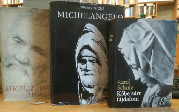 Irving Stone, Charles de Tolnay Karel Schulz - 3 db festészet-művészet: Kőbe zárt fájdalom + Michelangelo + Michelangelo: Mű és világkép