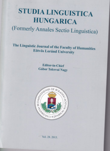 Tolcsvai Nagy Gbor /szerk./ - Studia Linguistica Hungarica