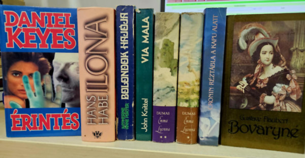 Hans Habe, Katherine Anne Porter, John Knittel, Alexandre Dumas, A. J. Cronin, Gustave Flaubert Daniel Keyes - 7db regény 8 kötetben, KÖNYVMENTŐ AJÁNLAT: Érintés +Ilona+ Bolondok hajója+ Via Mala+ Emma Lyonna I-II+ Réztábla a kapu alatt+ Bovaryné