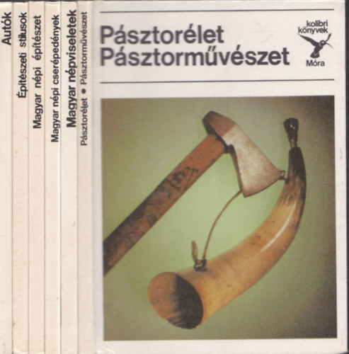 6db "Kolibri könyvek" - Autók + Pásztorélet/Pásztorművészet + Magyar népviseletek + Magyar népi cserépedények + Magyar népi építészet + Építészeti stílusok