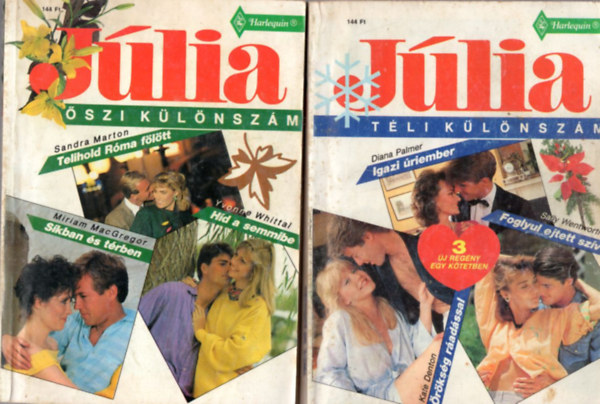 Sally Wentworth, Kate Denton Diana Palmer - 4 db Júlia különszám: 1992. évf. tavaszi + 3. nyári + 4. őszi + 5. téli