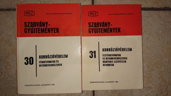 Szabvnygyjtemnyek 30-31. - Korrzivdelem