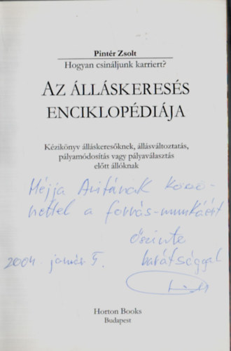 Pintr Zsolt - Az llskeress enciklopdija (Dediklt)
