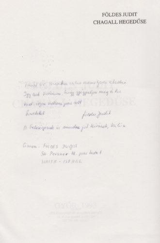 F�ldes Judit - Chagall heged�se (Dedik�lt)